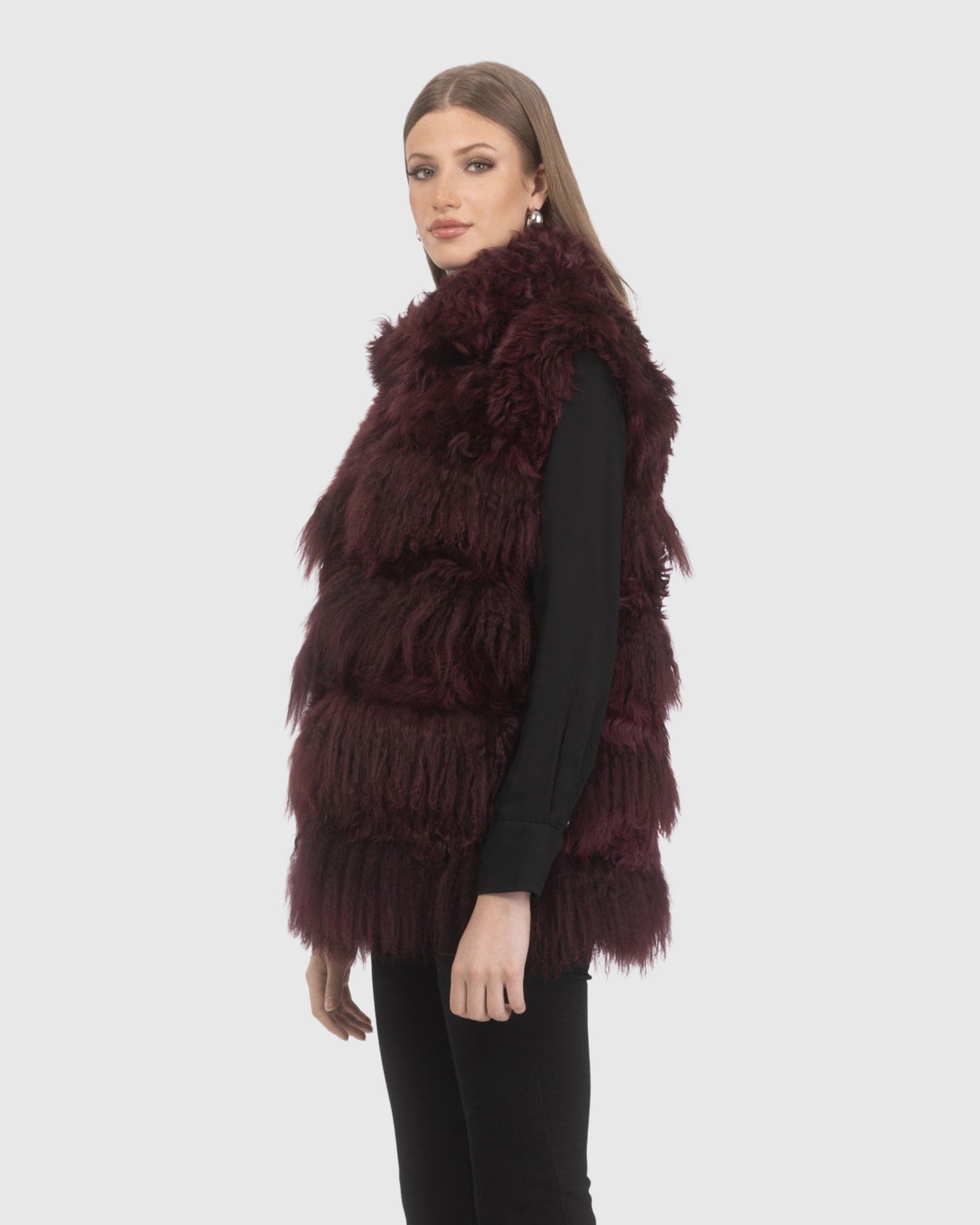 Select Lamb Vest | Burgundy