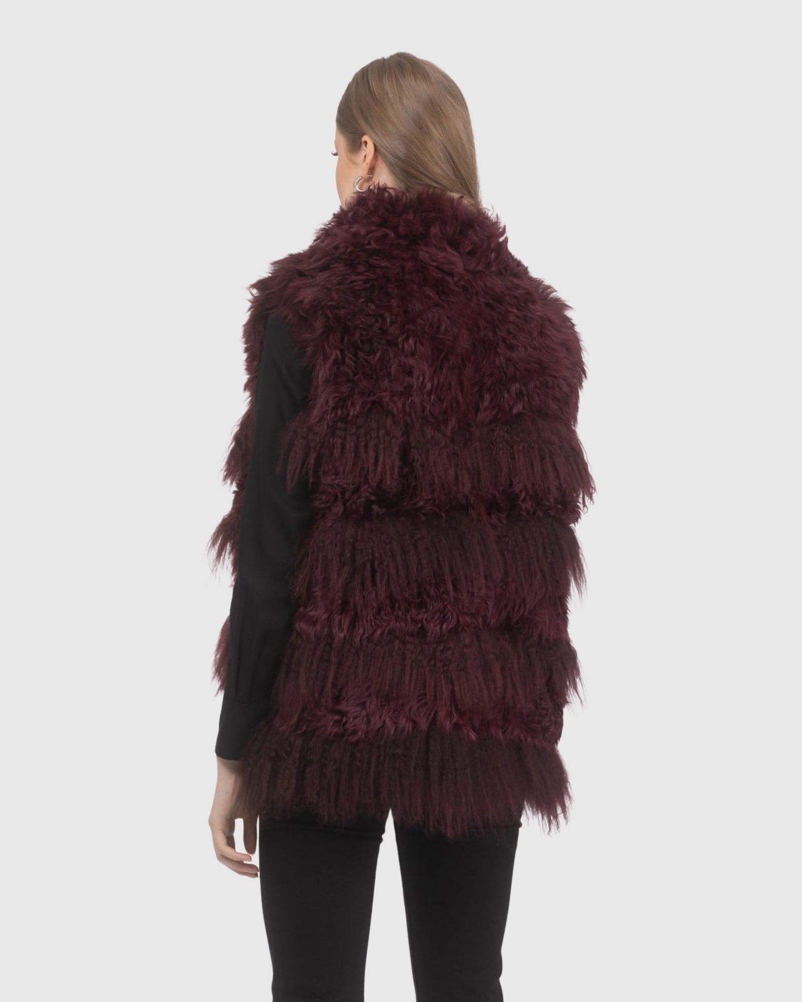 Select Lamb Vest | Burgundy