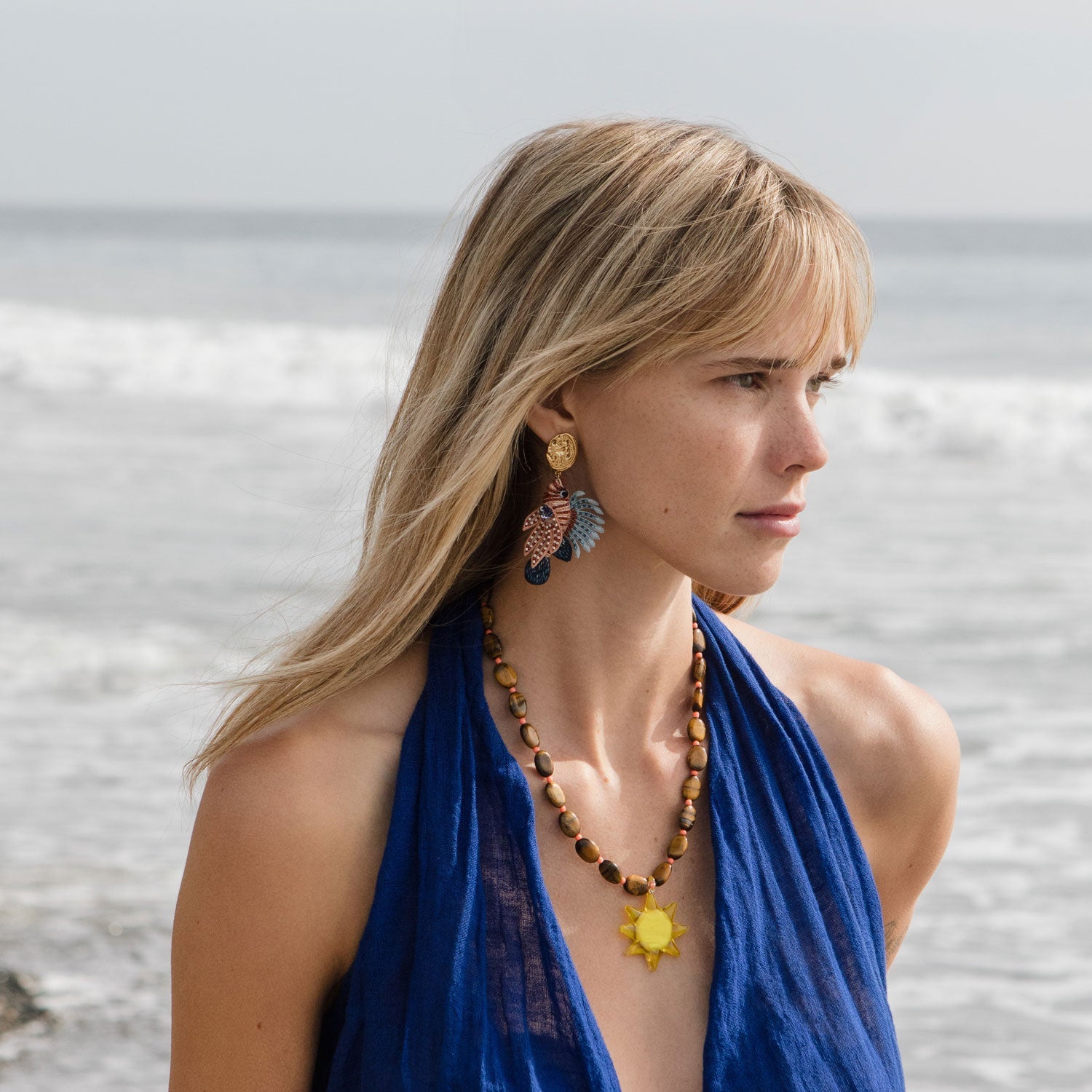 Rocio Necklace | Yellow/Multi | 14K Gold Plated Brass