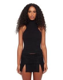 Semie Rib Knit Top | Black