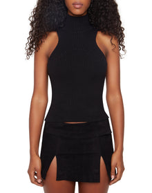 Semie Rib Knit Top | Black