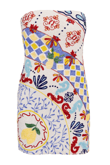 Senorita Hand - Beaded Embellished Mini Dress - Self - Adore
