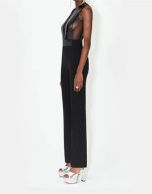 Sequin Plunge Jumpsuit | Black