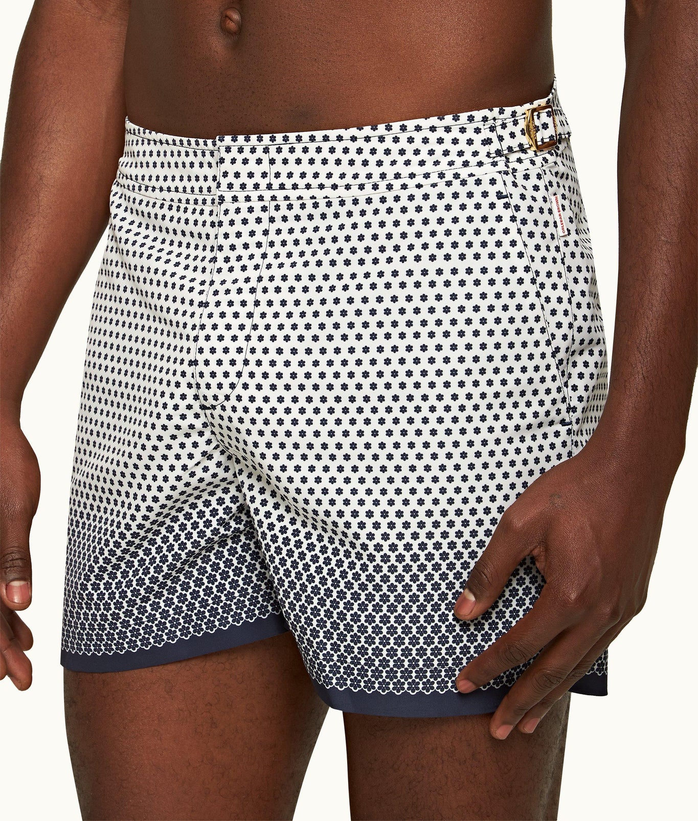 Setter Floret Shorter-Length Swim Shorts | White/Night Iris