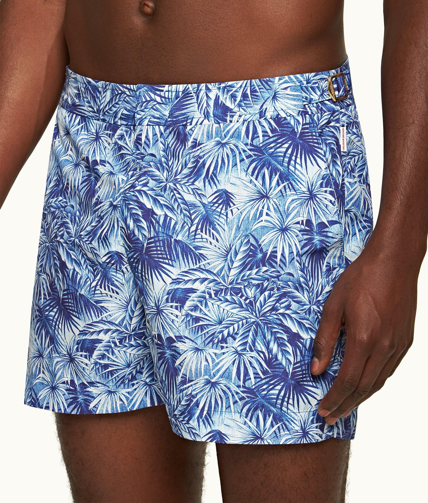 Setter Palmed Shorter-Length Swim Shorts | Lagoon Blue
