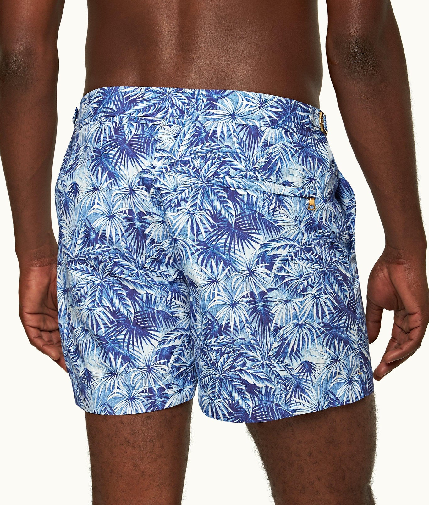 Setter Palmed Shorter-Length Swim Shorts | Lagoon Blue