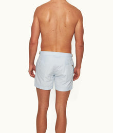 Setter Shorter-Length Waist Tape Trim Swim Shorts | Light Sky Pool