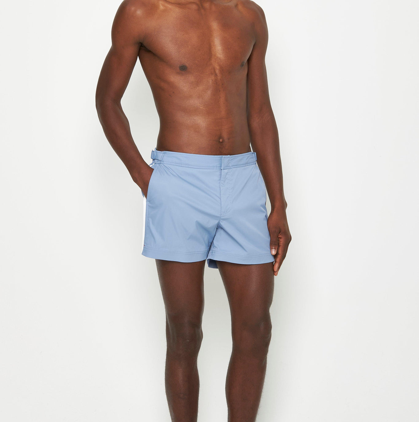 Setter Stretch Shorter-Length Stretch Swim Shorts | Springfield Blue