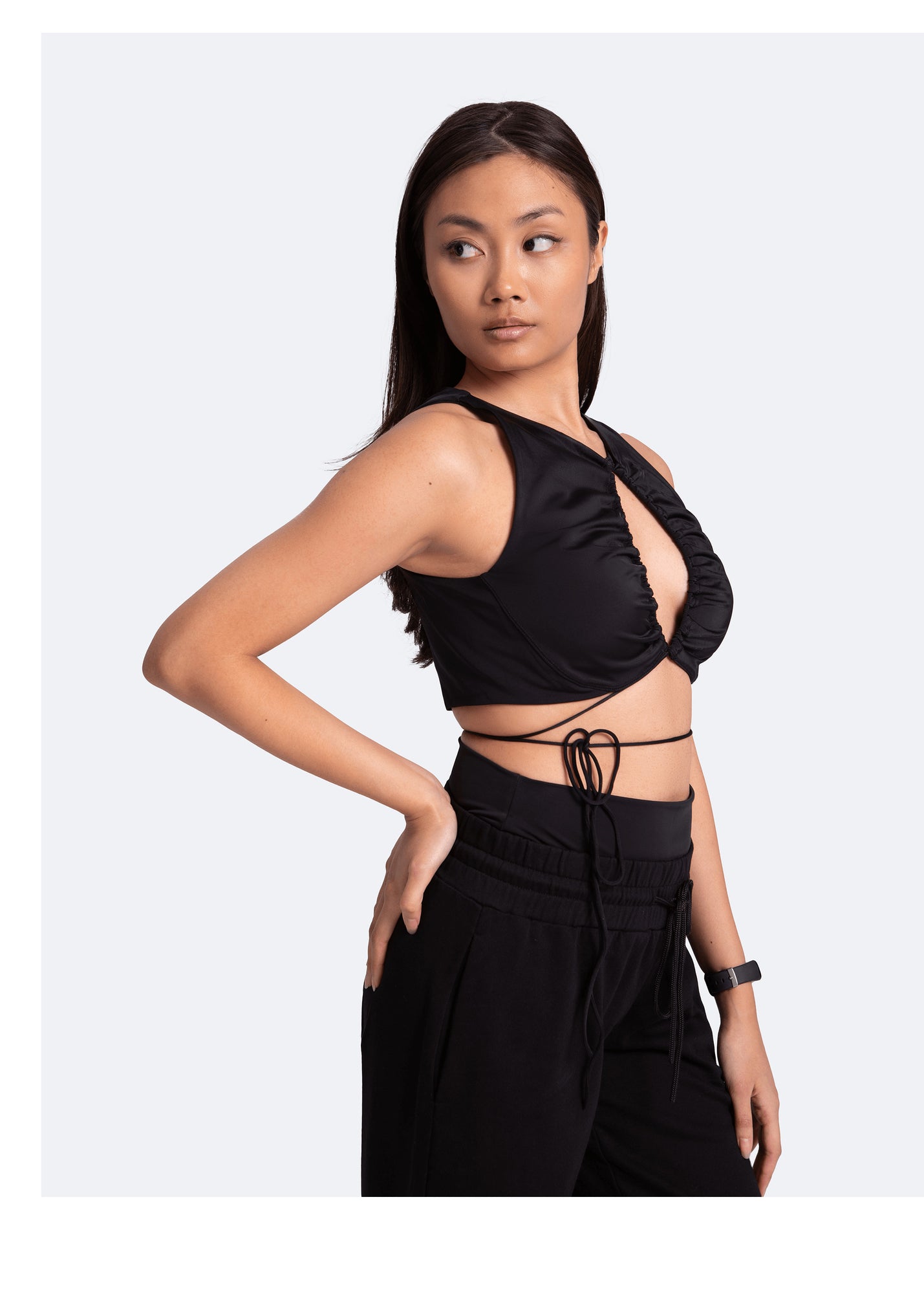 Sexy Front-Tie Support Top | Black