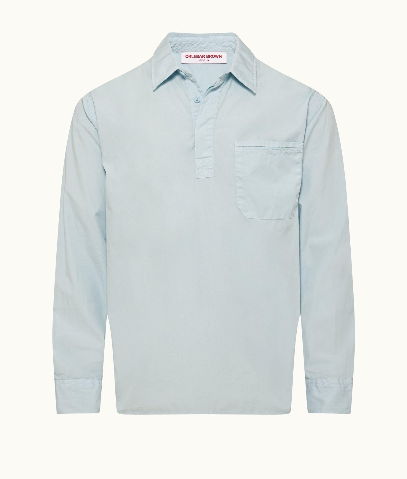 Shanklin Relaxed Fit Overhead Organic Cotton Shirt | Powdered Sky