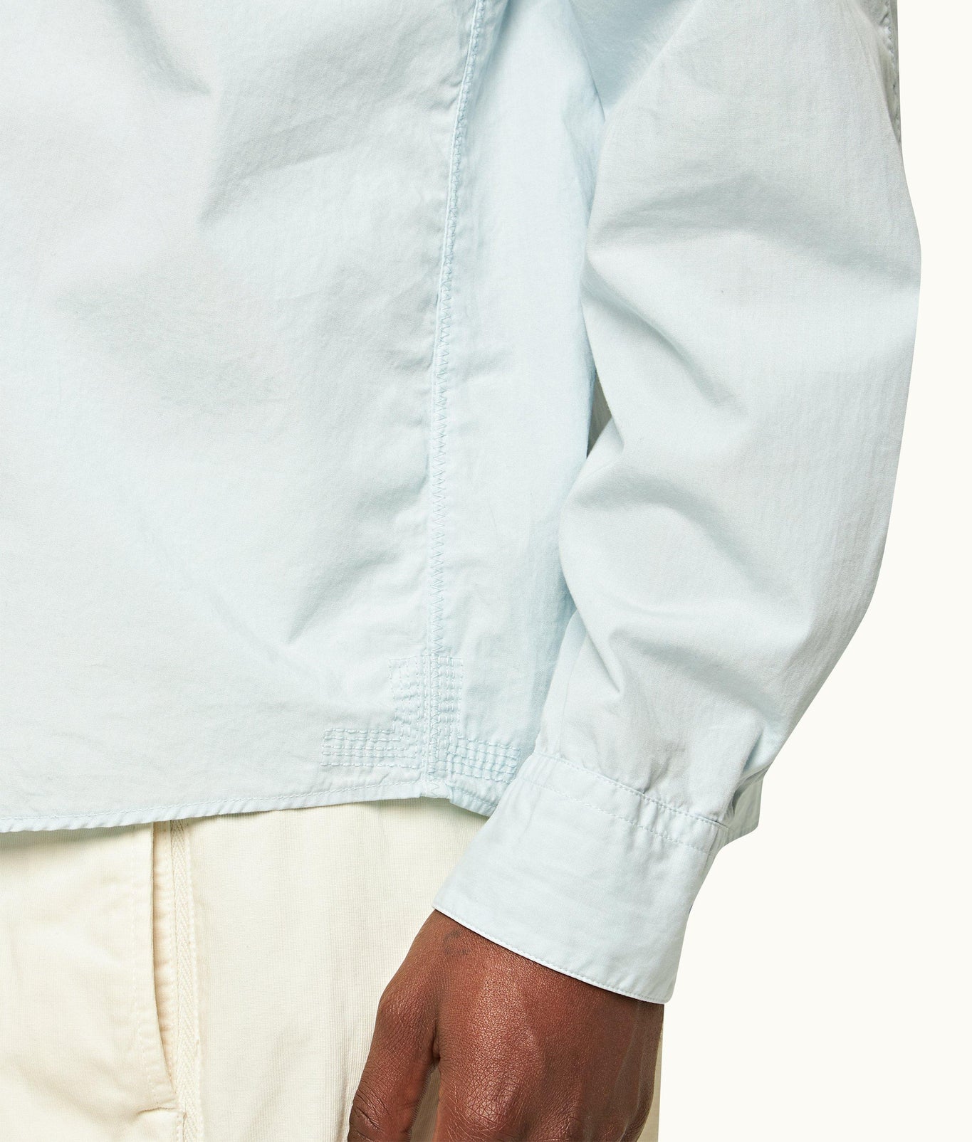Shanklin Relaxed Fit Overhead Organic Cotton Shirt | Powdered Sky