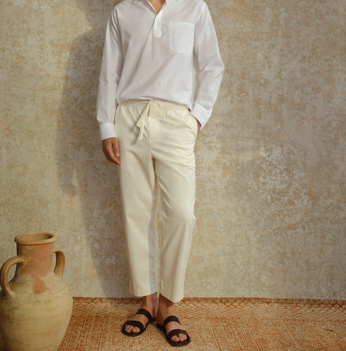 Shanklin Relaxed Fit Overhead Refined Cotton Shirt | White