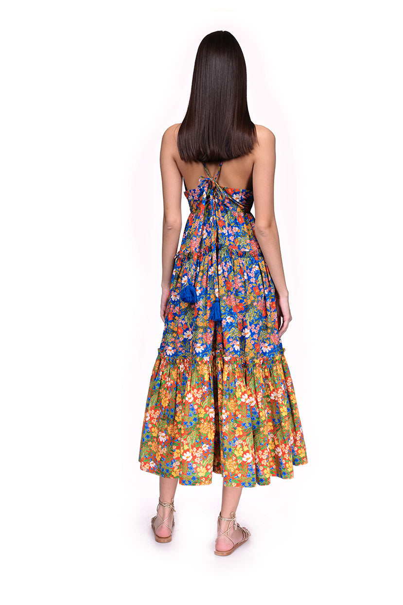 Shayna Dress | Wild Garden Fiesta Blue Combo