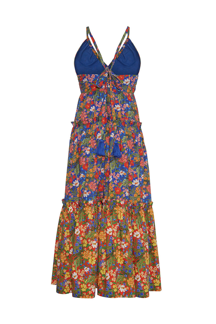 Shayna Dress | Wild Garden Fiesta Blue Combo