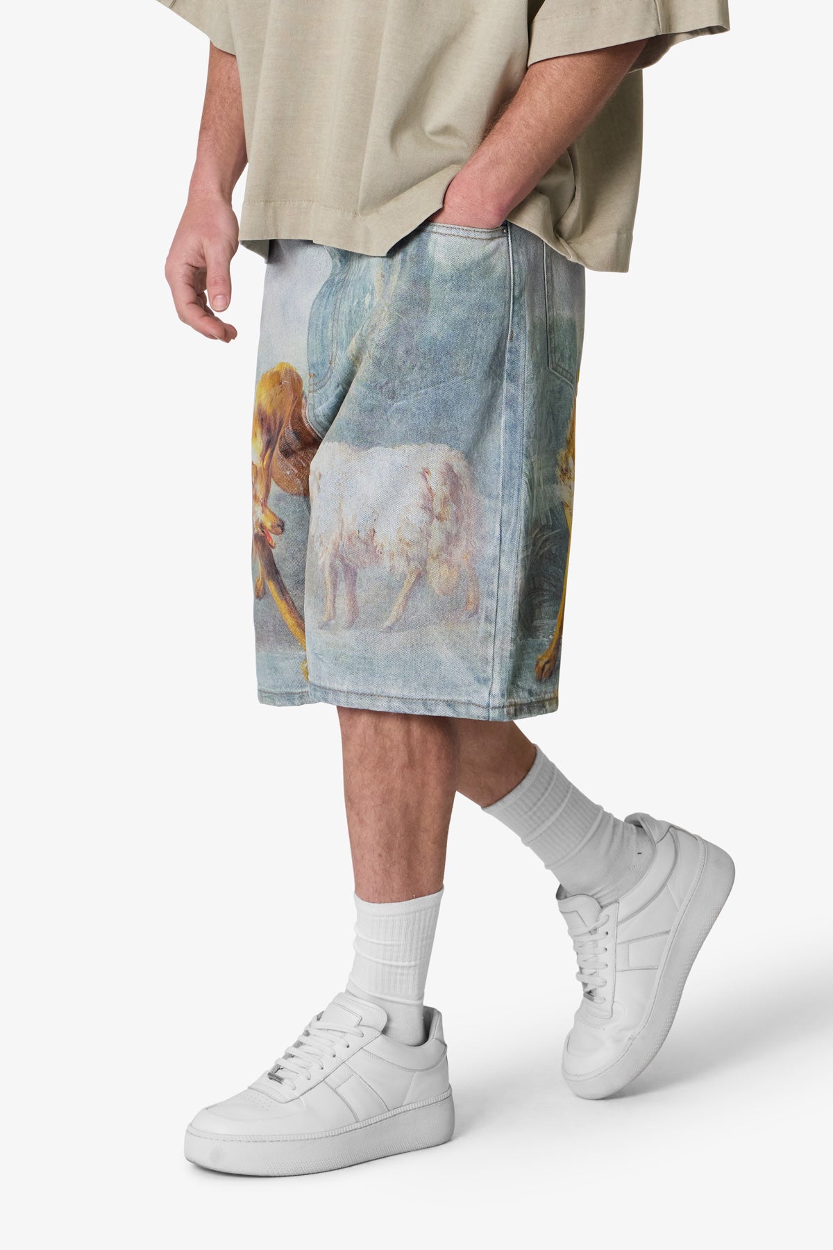 Sheep Hounded Denim Shorts | Multi