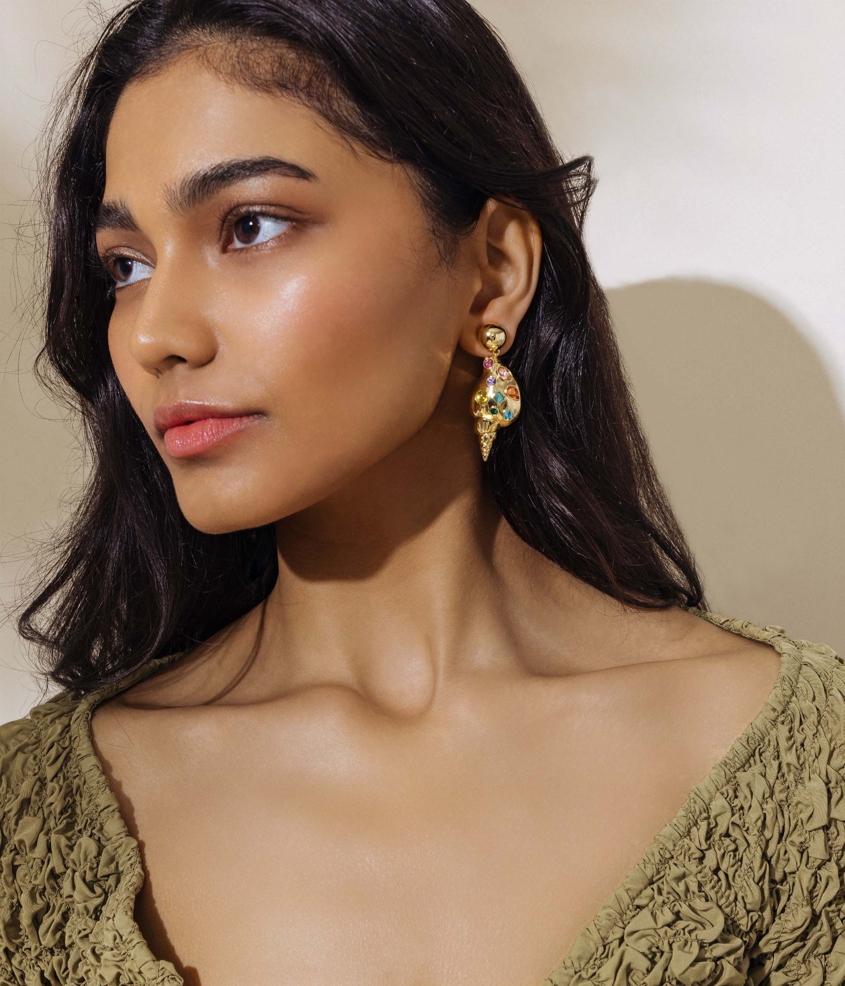 Sandy Shell Earrings - Loren Hope