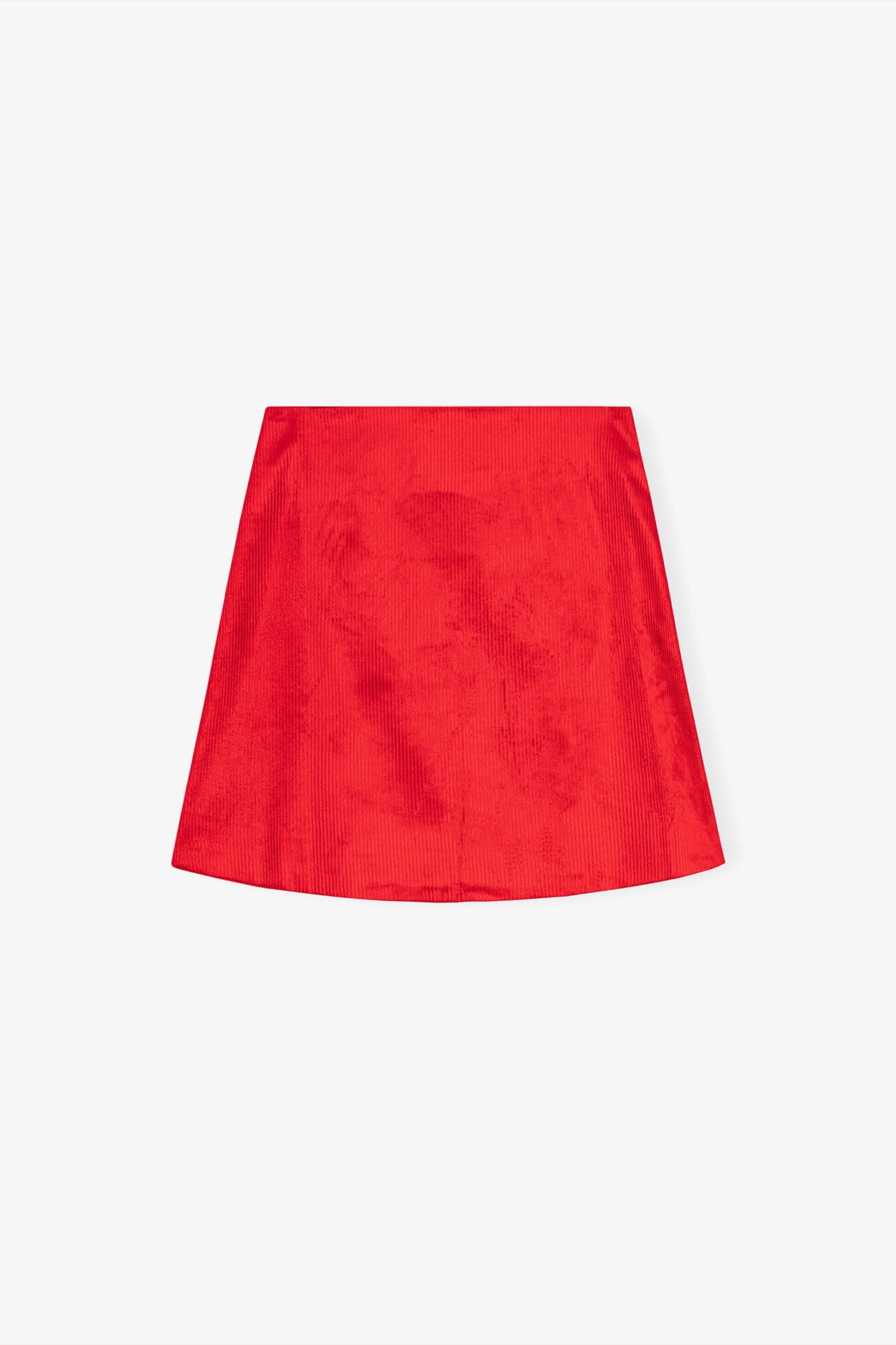 Shiny Corduroy Mini Skirt | High Risk Red