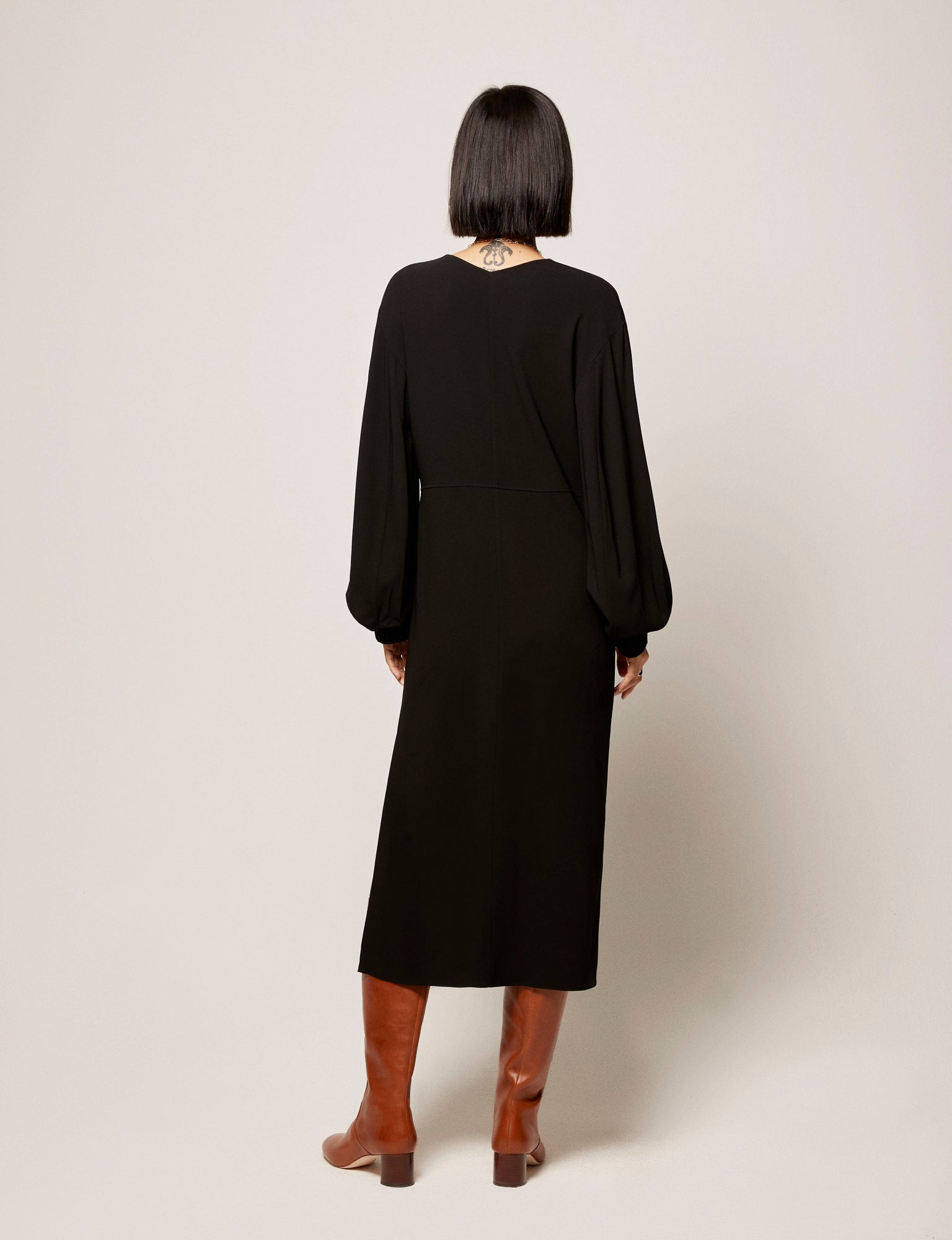 Women | Soft Sleeve Dress | Black