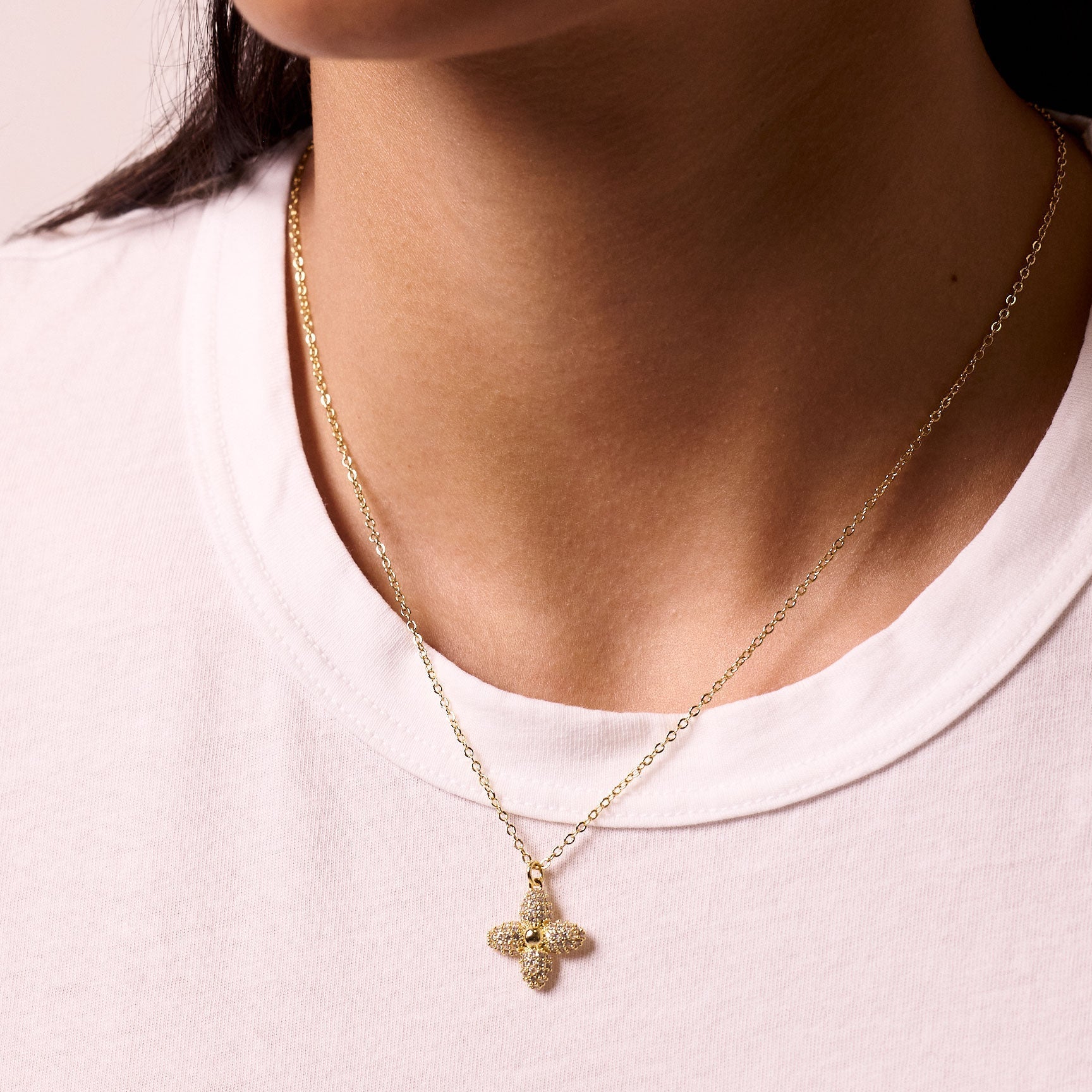 Showstopper Necklace | Clear Crystal | 14K Gold Plated