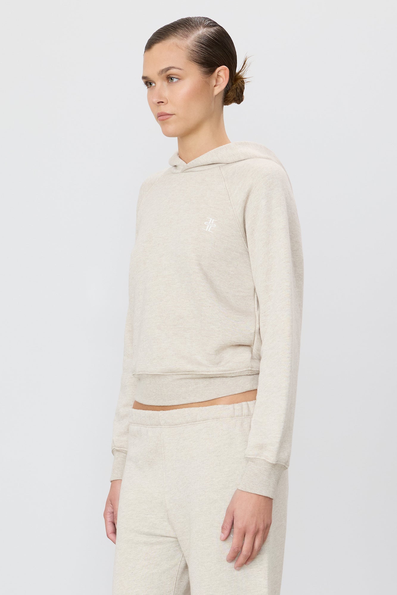 Shrunken Hoodie Sweatshirt | Heather Oatmeal