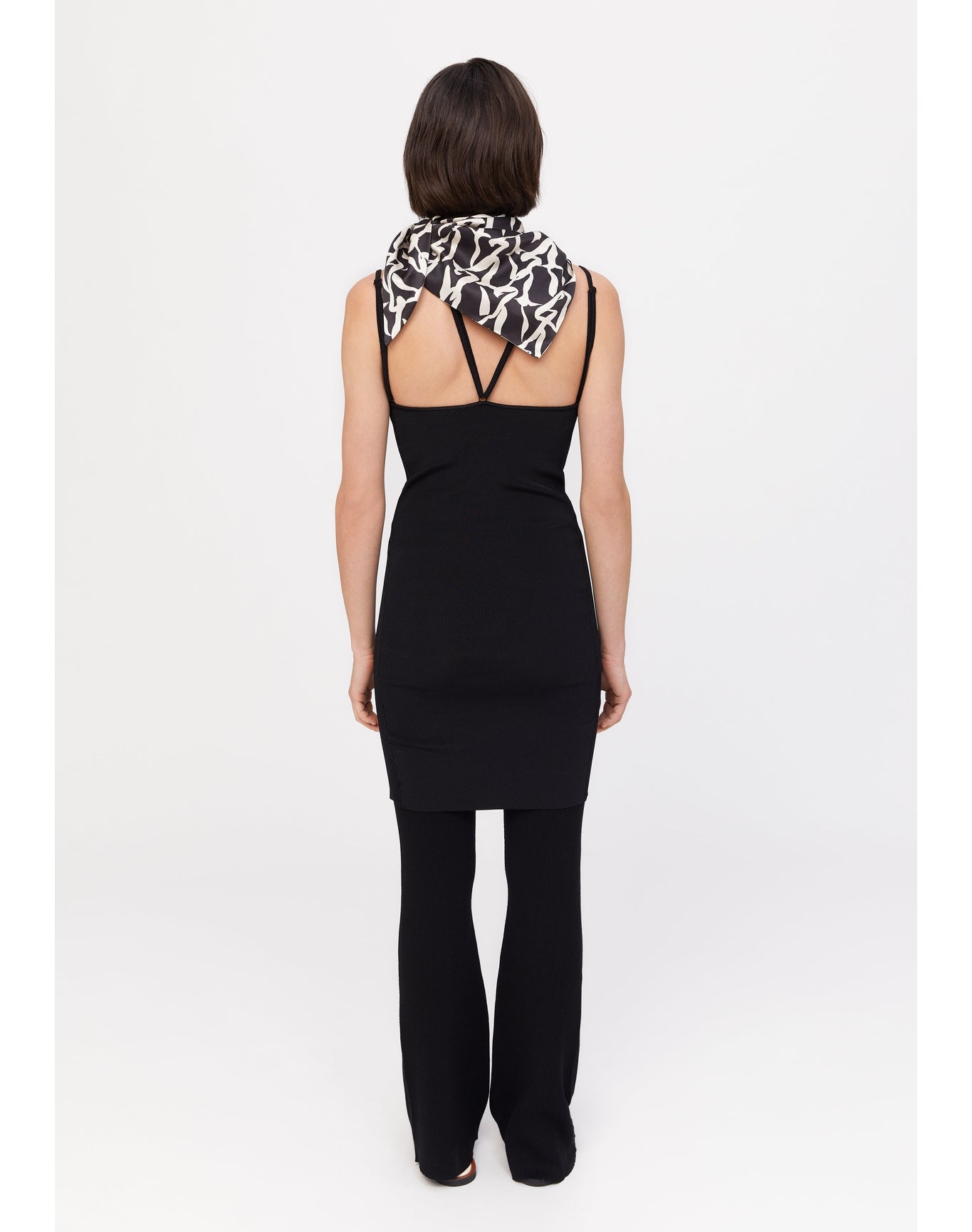 Sicily | Slinky Knit Mini Dress | Black