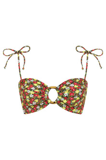 Tori Ties Bandeau Bikini Top | Sienna Floral