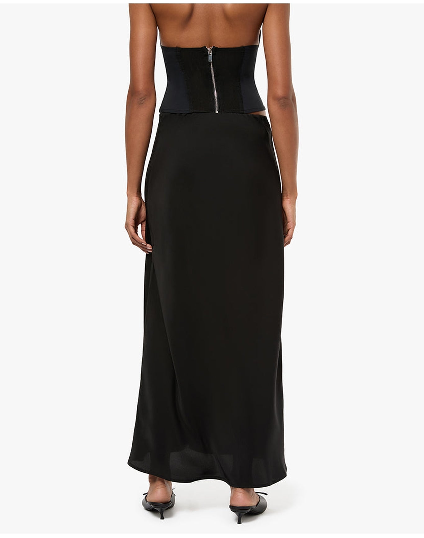 Silky Slip Skirt | Black