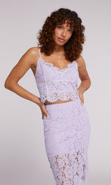 Simone Lace Top | Lilac