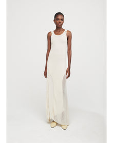 Sirena | Layered Knit Maxi Dress | Creme