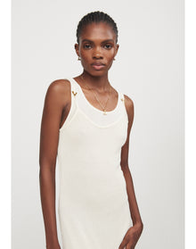 Sirena | Layered Knit Maxi Dress | Creme
