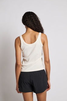 Women | Terez | Skinny Strap Rib Tank | White
