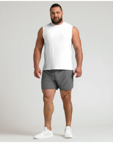 Sleeveless Active Muscle Tee | White