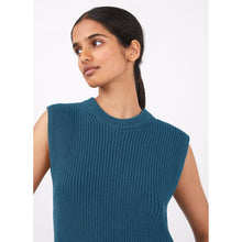 Sleeveless Jumper | Women | Lagoon Blue