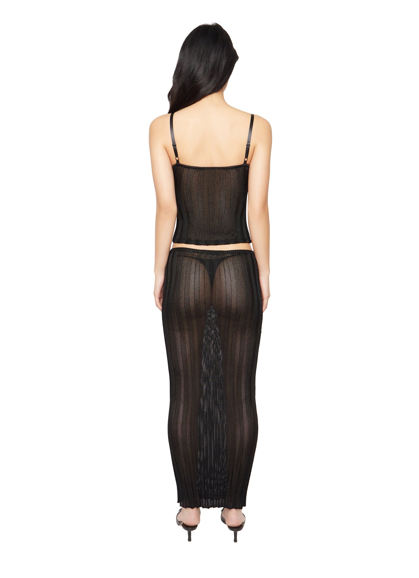 Womens | Slinky Rib Knit Tank | Black