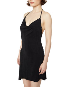 Slinky Cut-Out Knit Dress | Black