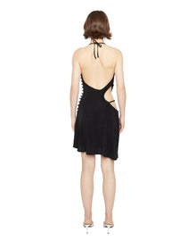 Slinky Cut-Out Knit Dress | Black