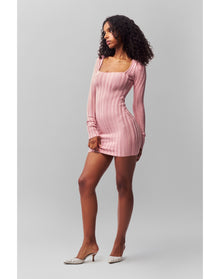 Slinky Rib Mini Dress | Cotton Candy