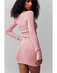 Slinky Rib Mini Dress | Cotton Candy