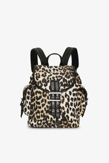 Small Nylon Bucky Backpack | Leopard