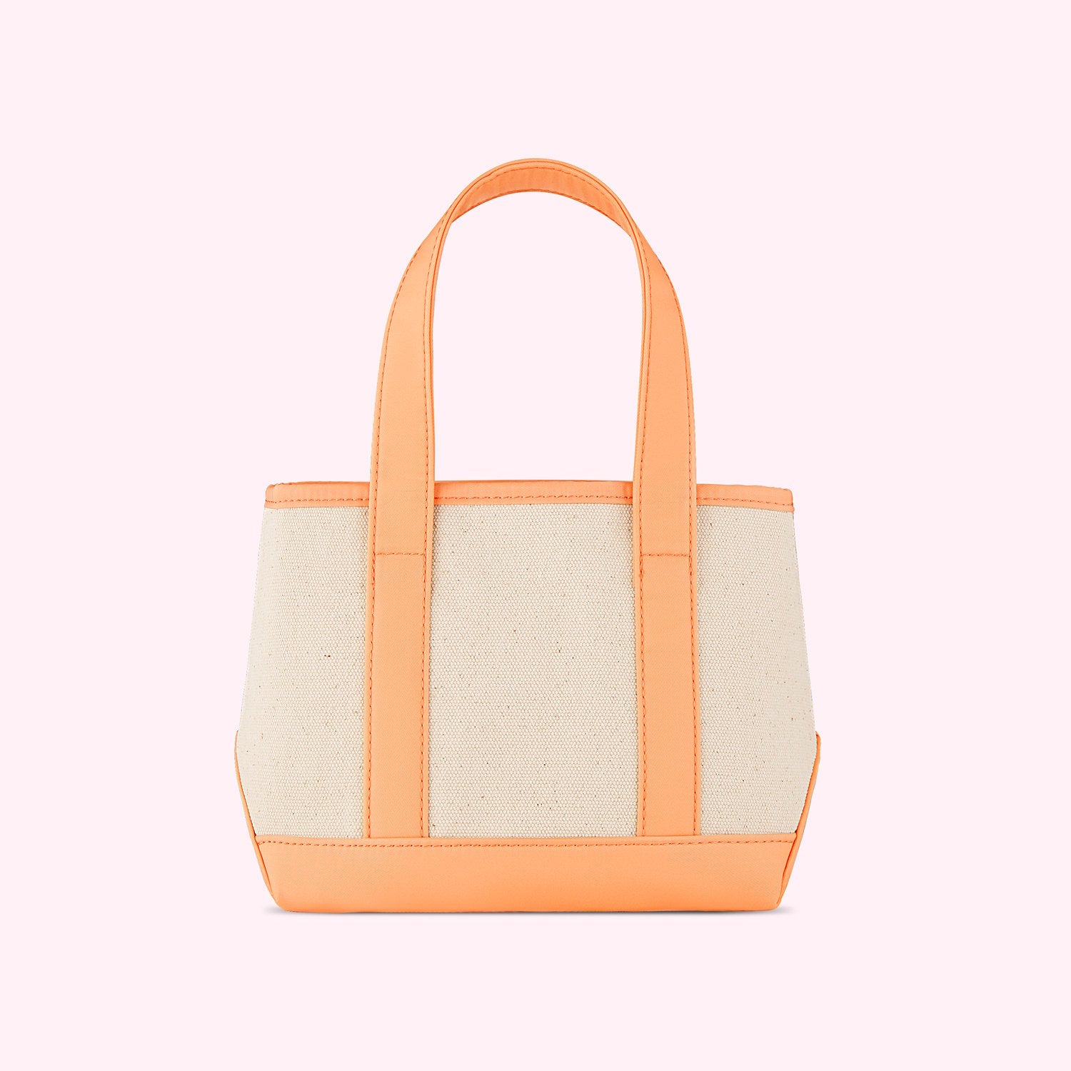 Mini Canvas & Nylon Tote | Peach
