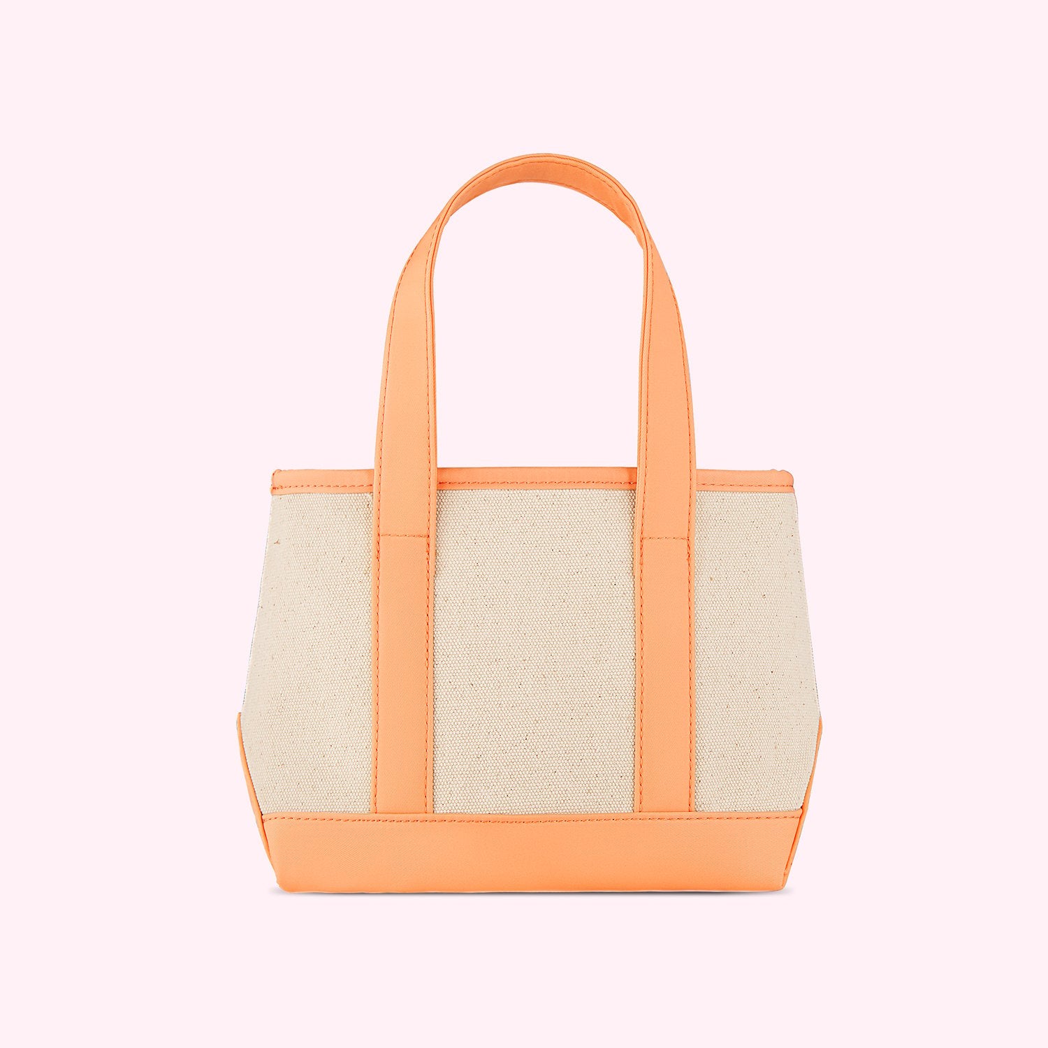 Mini Canvas & Nylon Tote | Peach