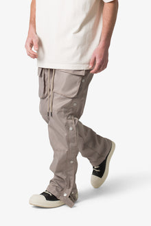 Snap Front Cargo Pants | Grey