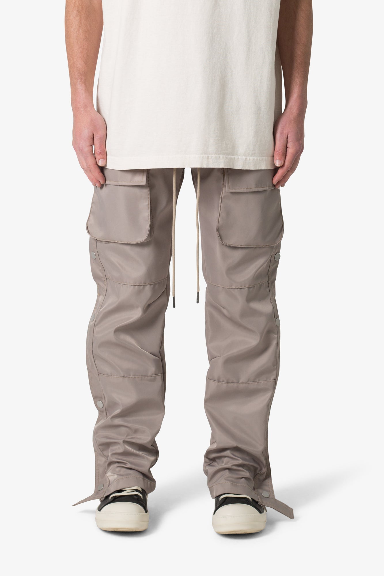 Snap Front Cargo Pants | Grey