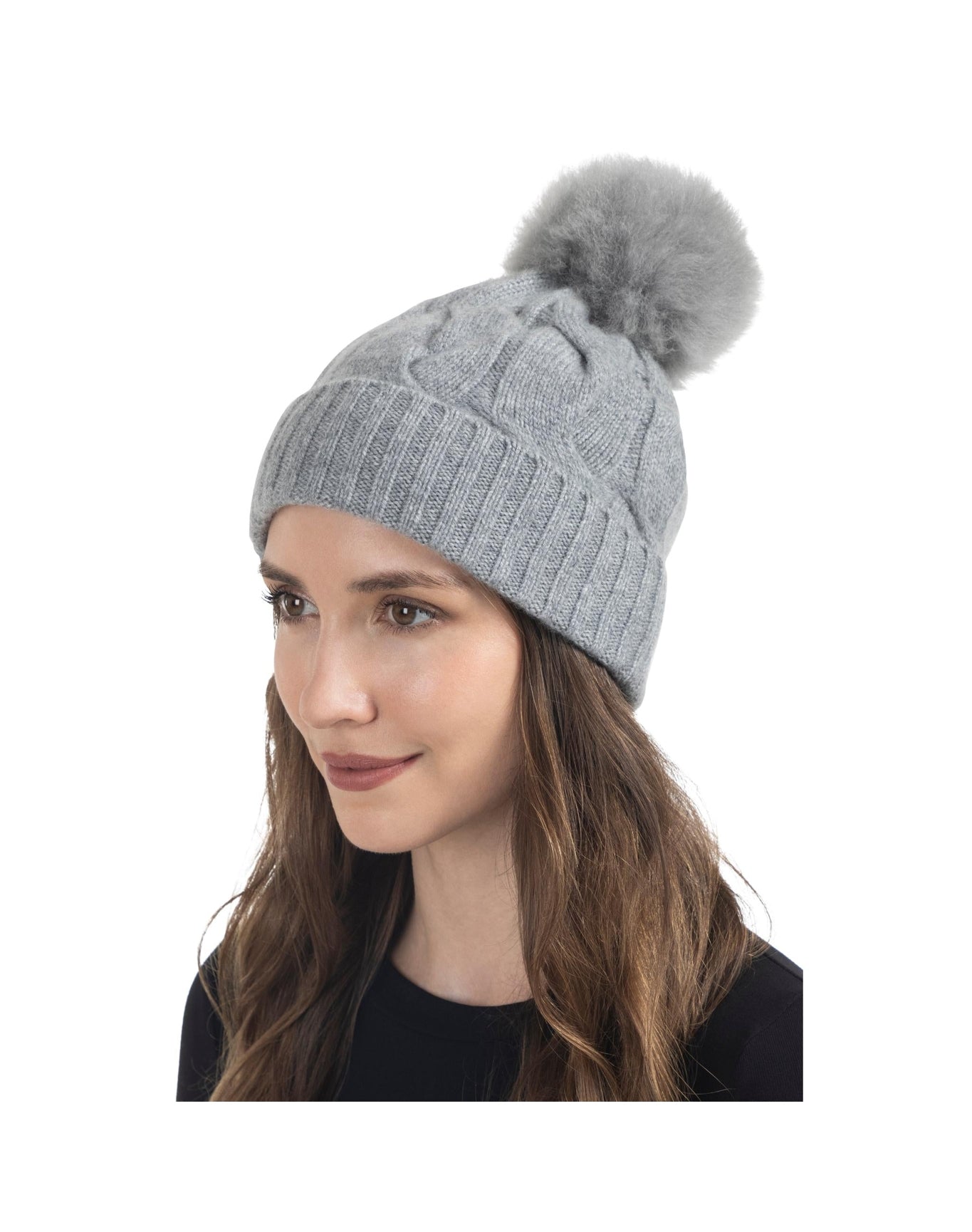 Sofia Cashmere | Women | Hat With Pom | Grey