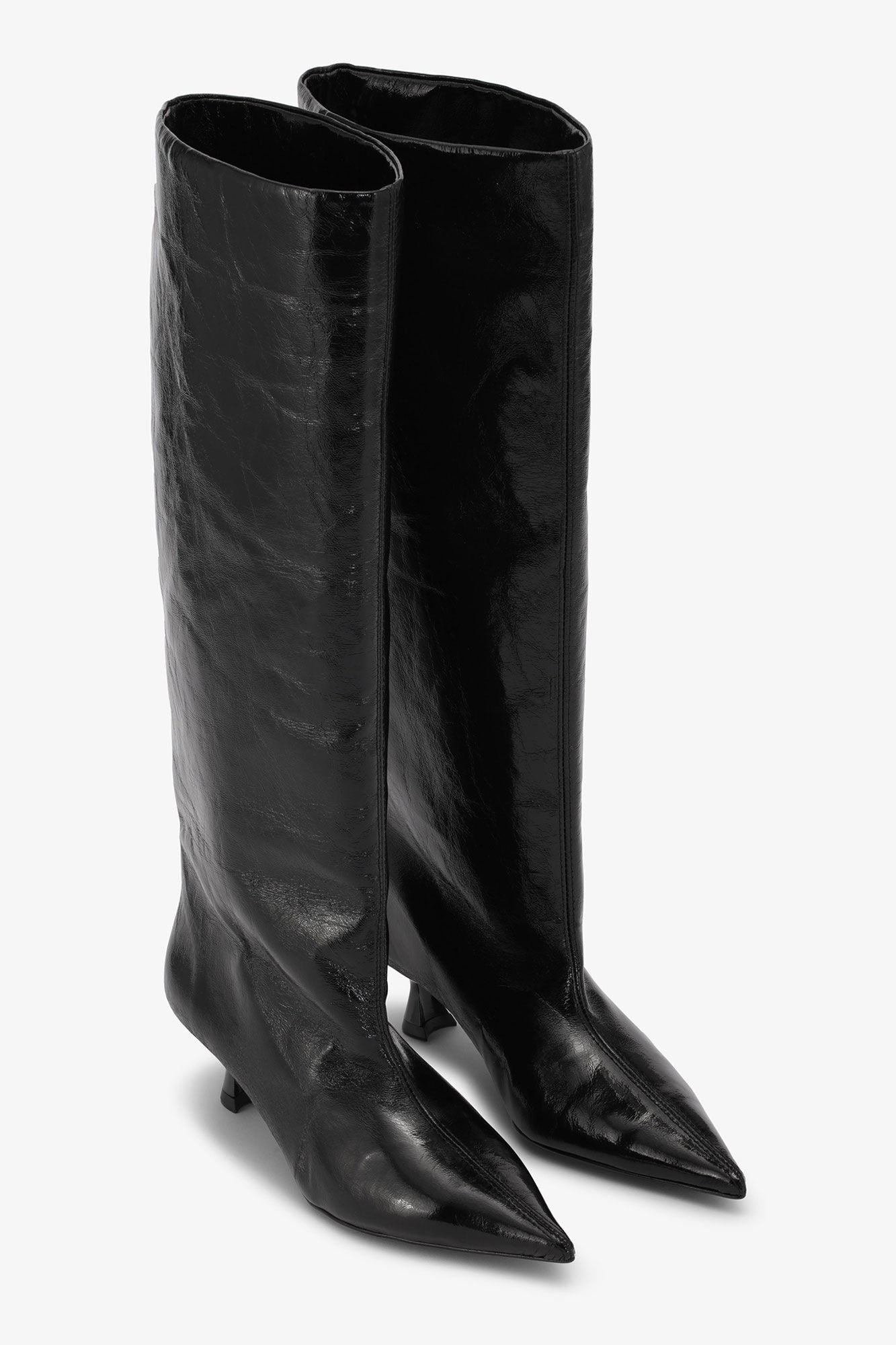 Soft Slouchy High Shaft Boots | Black
