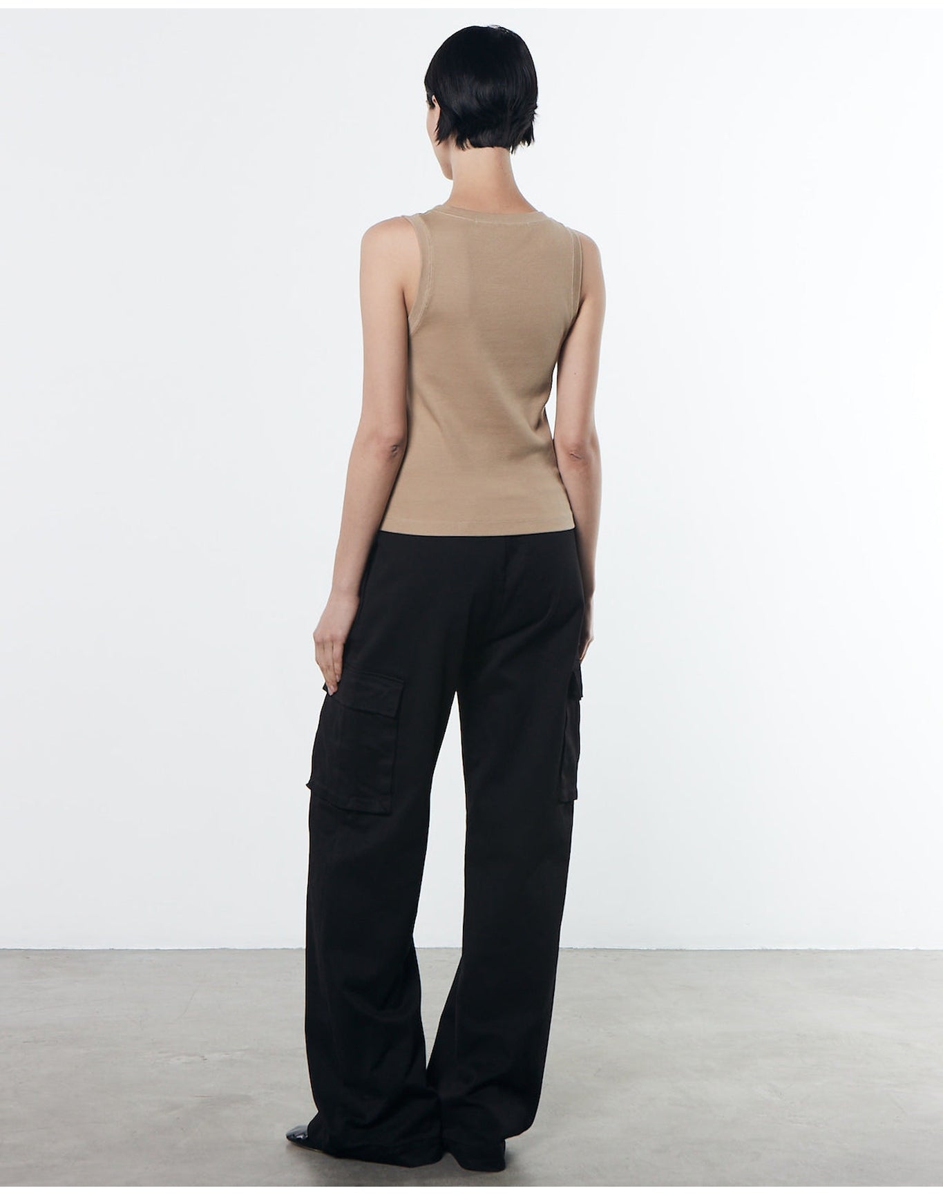 Soft Touch Cargo Pant | Black