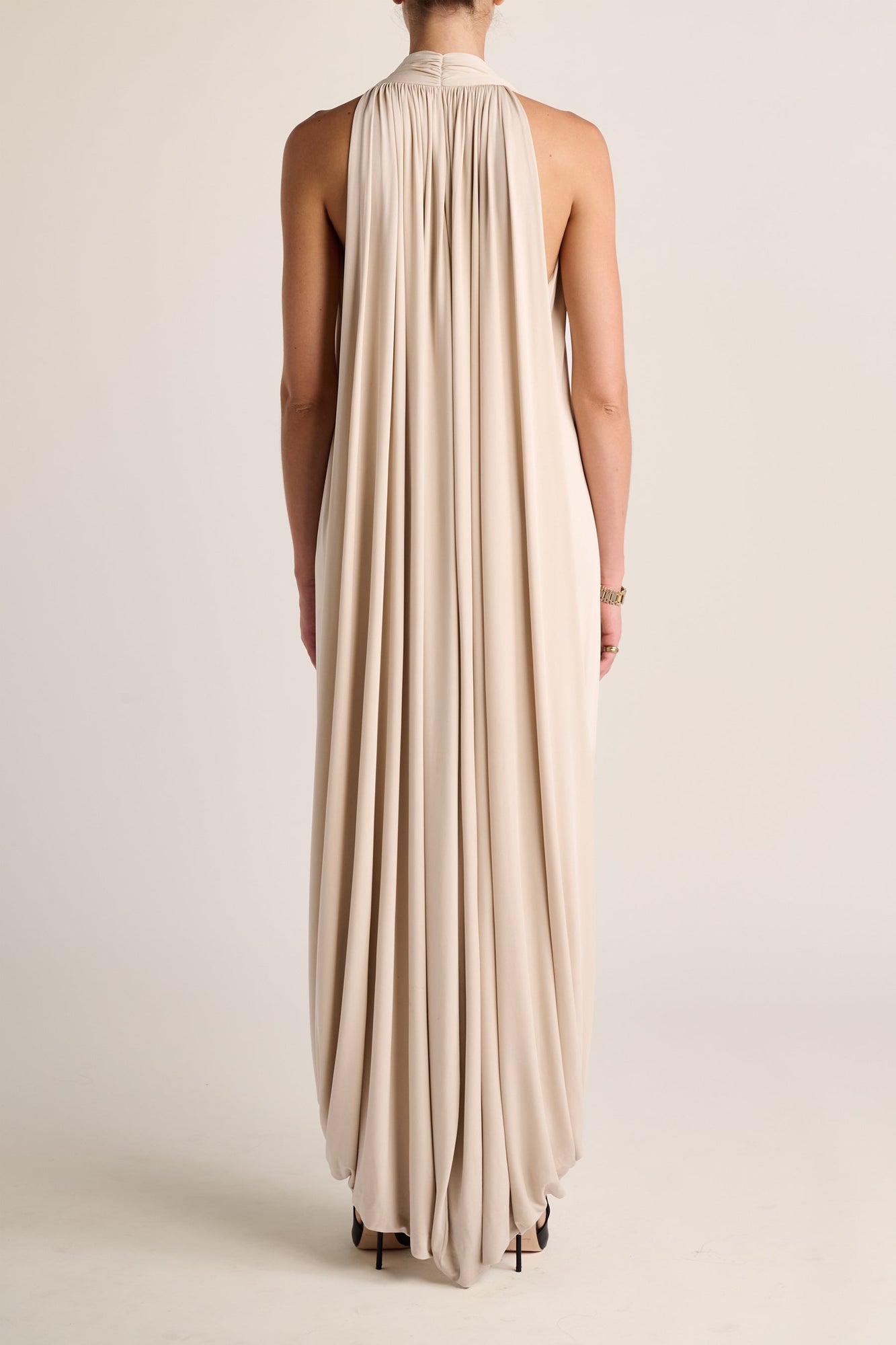Solina Halter Dress | Oyster