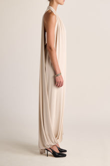 Solina Halter Dress | Oyster