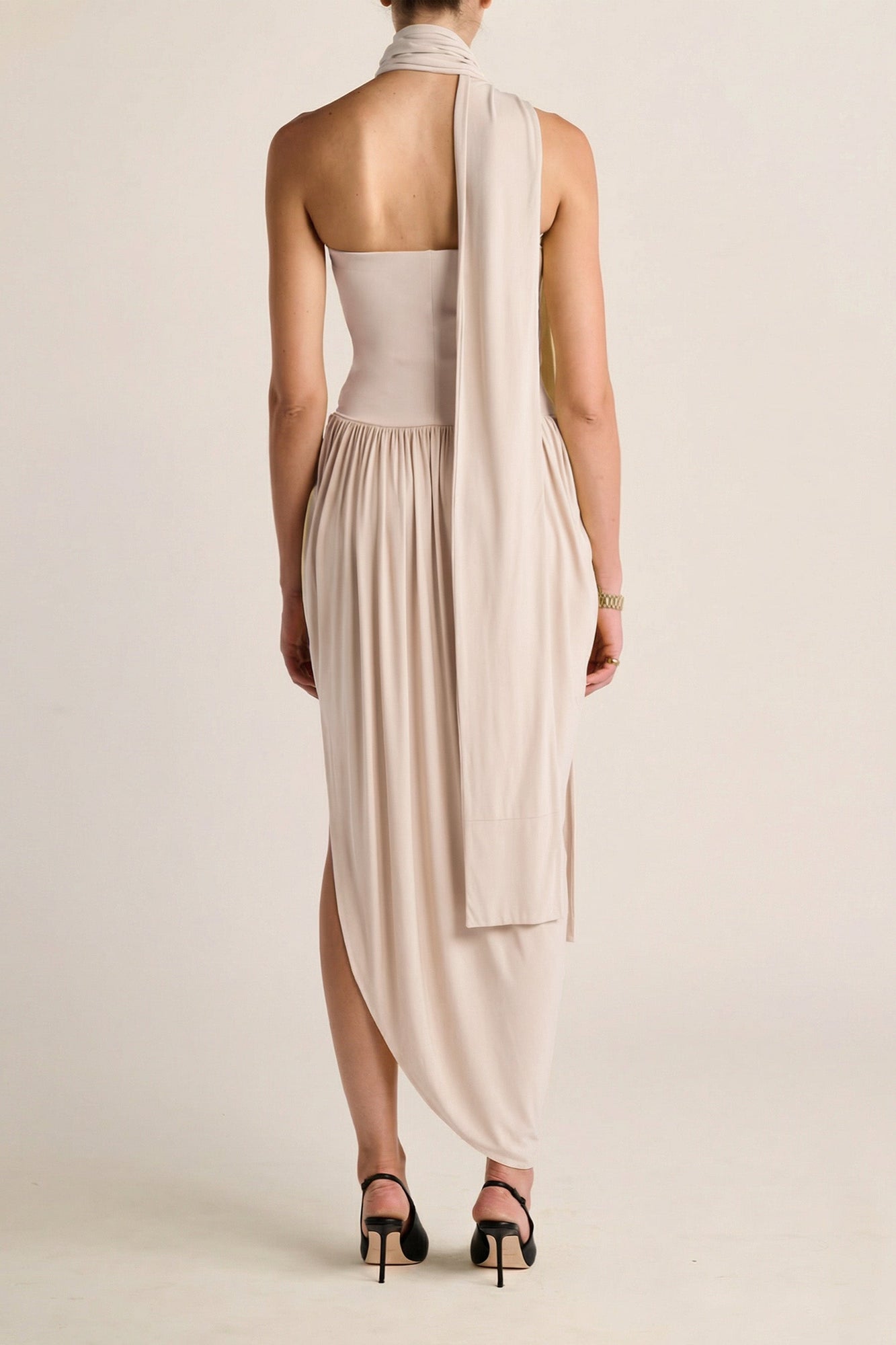 Solina Strapless Dress | Oyster