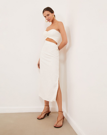 Sonny Detail Midi Dress | Off White